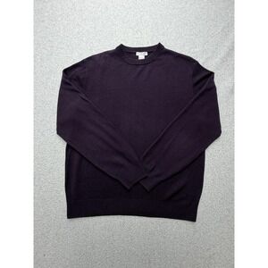 Oliver Perry Cashmere Sweater Mens‎ Large Purple Crewneck 100% Cashmere Pullover